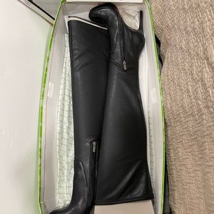 Sam Edelman Amber Black Leather Boot 6 1/2 New